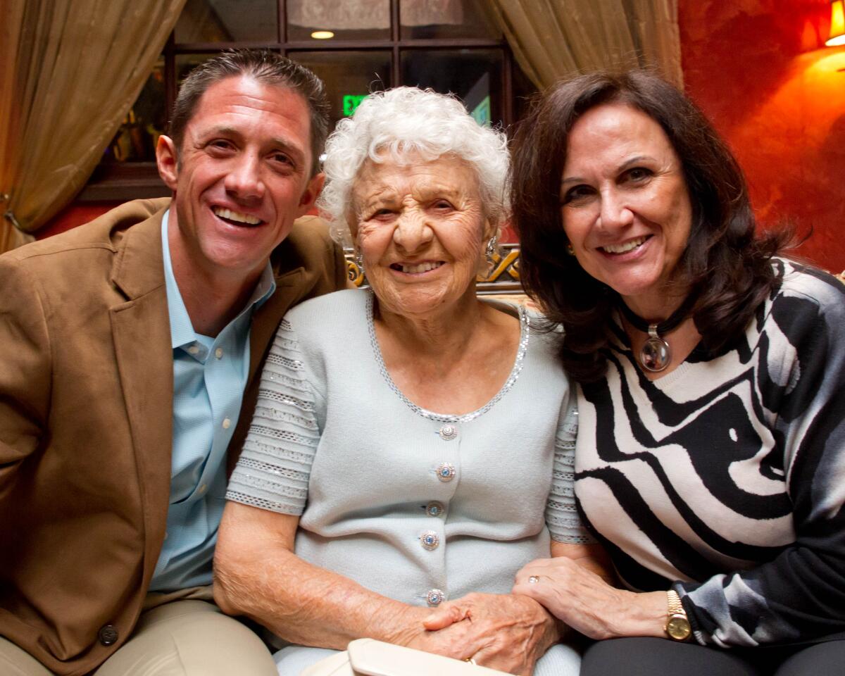 Luciana's Ristorante owner Jorge Luhan Jr. with his mother, Luciana, and his late grandmother in 2013.