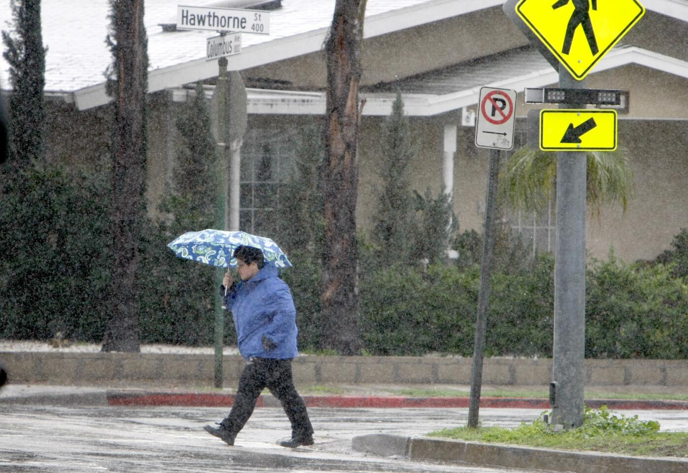 Photo Gallery: Rain to continue over the weekend throughout Glendale and La Cañada Flintridge