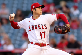 ANAHEIM, CALIFORNIA - SEPTEMBER 03: Shohei Ohtani #17 of the Los Angeles Angels pitches during the first inning.