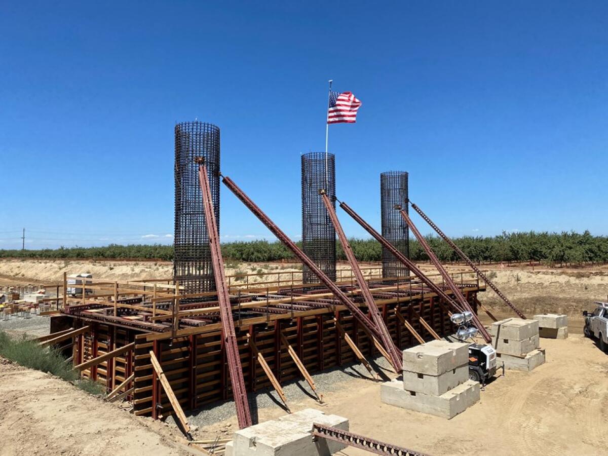 A small portion of the two-mile-long Hanford Viaduct is underway in Kings County.