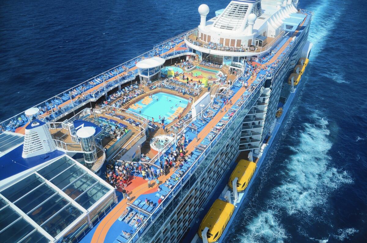 Passenger growth worldwide is expected to pick up to about 4% next year over 2015 to 24 million passengers, according to the Cruise Line International Assn., a trade group for the world’s cruise industry. Above, the Quantum of the Seas.