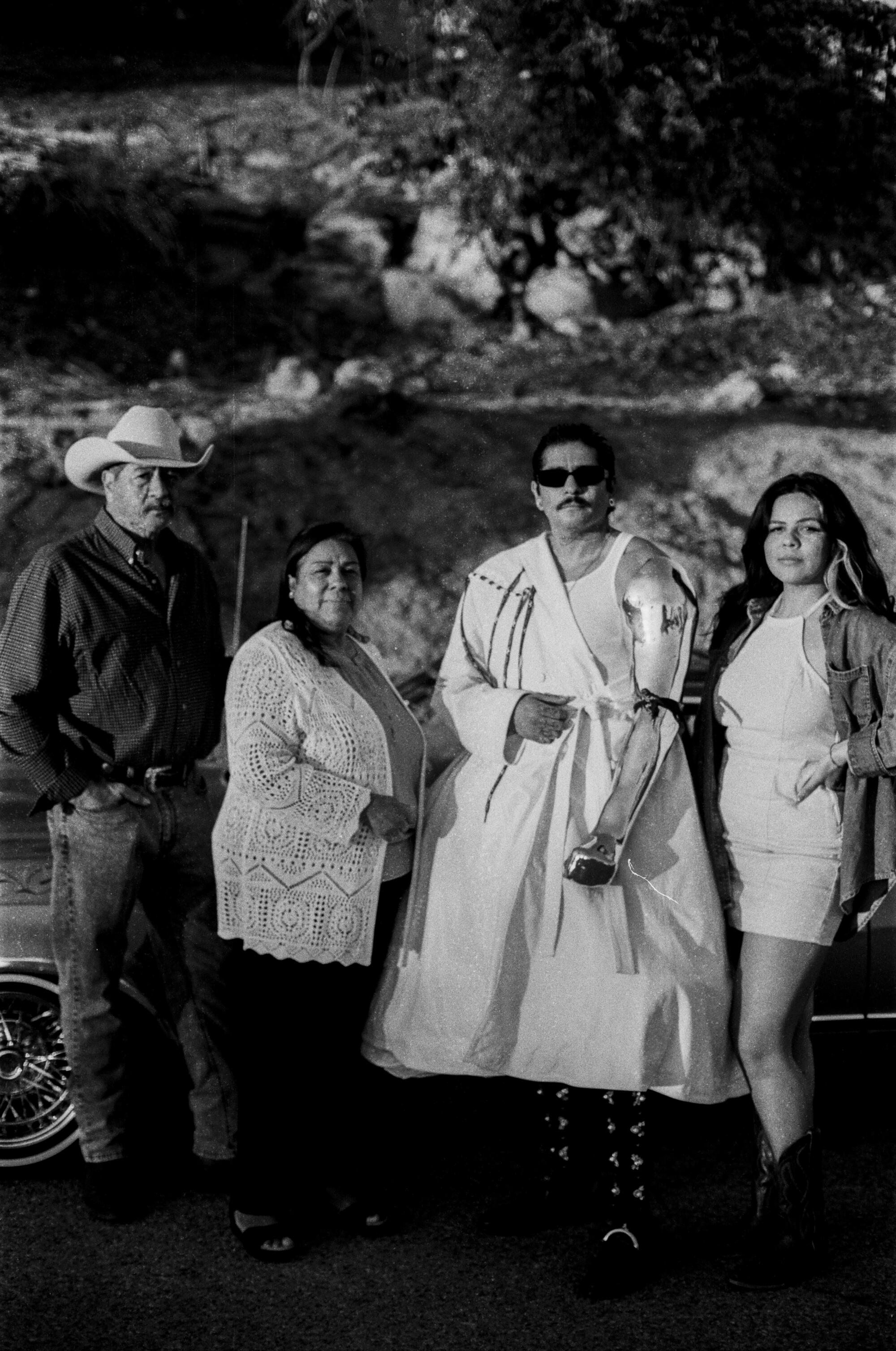 rafa esparza with his parents and sister, Lupe.