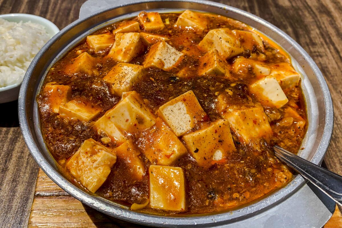 A mapo tofu dish from Sichuan Impression