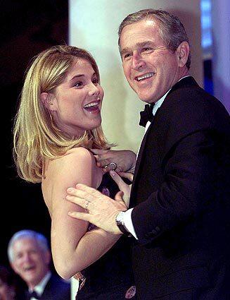 Bush with daughter Jenna.