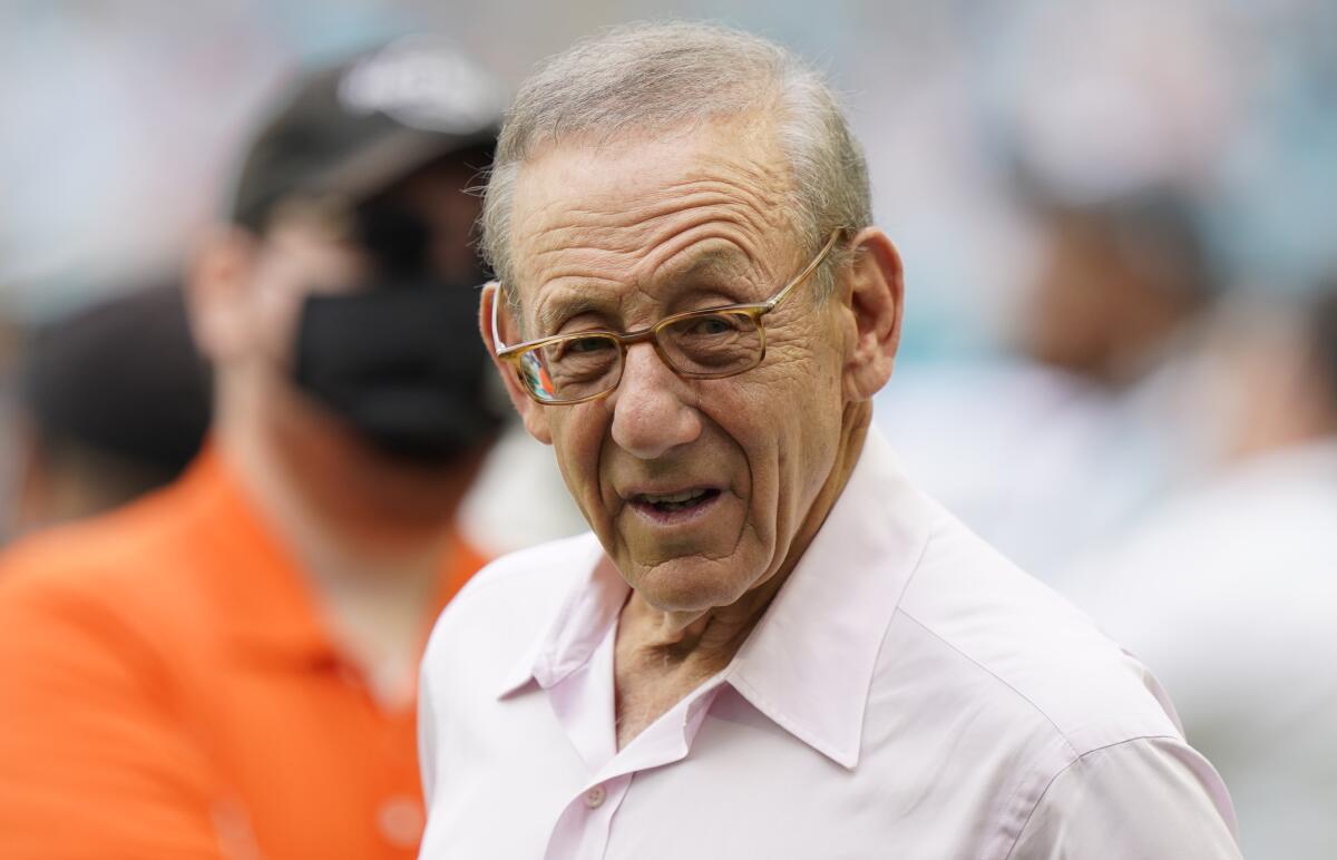 Miami Dolphins owner Stephen Ross watches a game