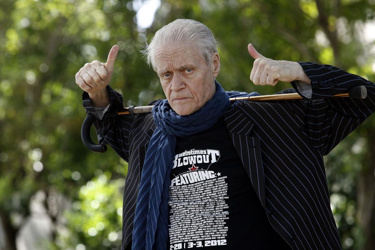 Kim Fowley is photographed in West Hollywood on March 12, 2012.