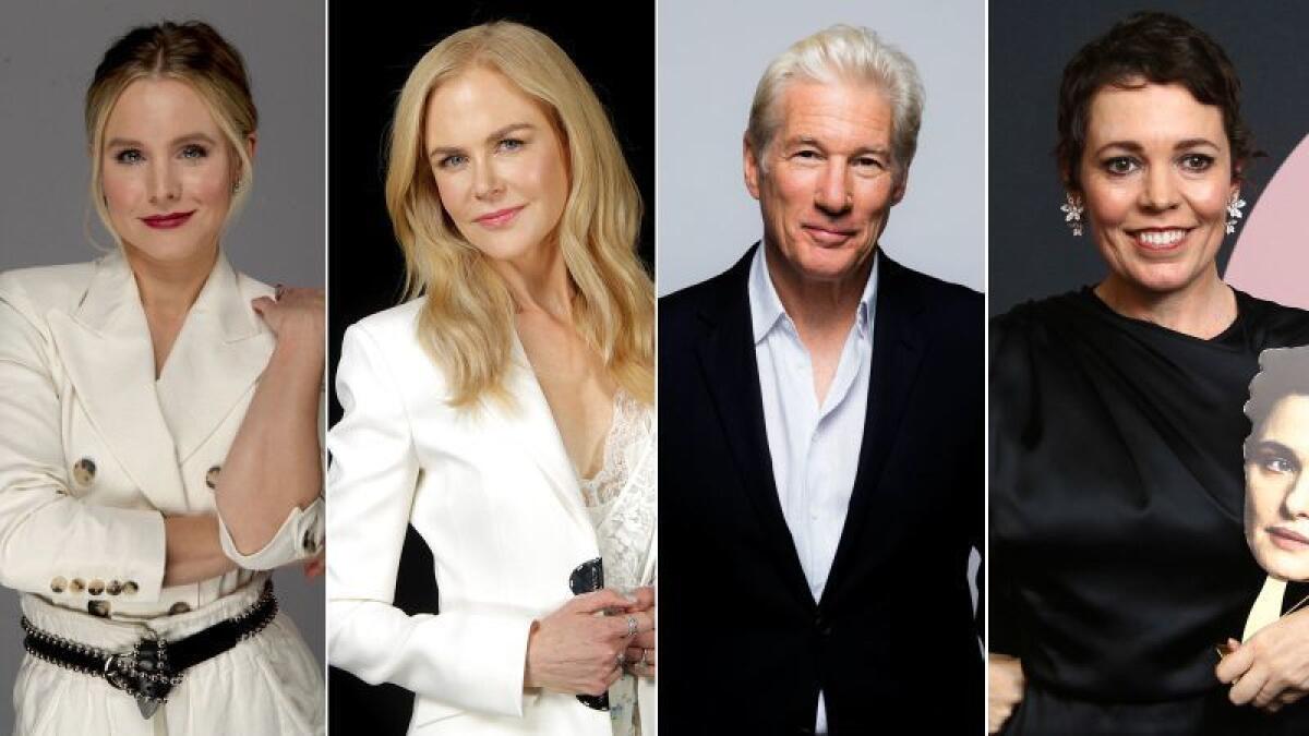 Kristen Bell, Nicole Kidman, Richard Gere and Olivia Colman will be among those presenting Golden Globes during the ceremony on Jan. 6.