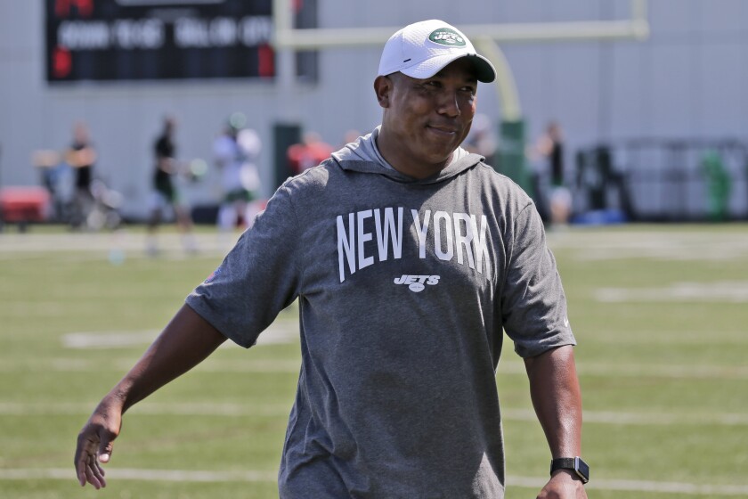 Hines Ward comes off the field after a New York Jets practice July 25 in Florham Park, N.J.
