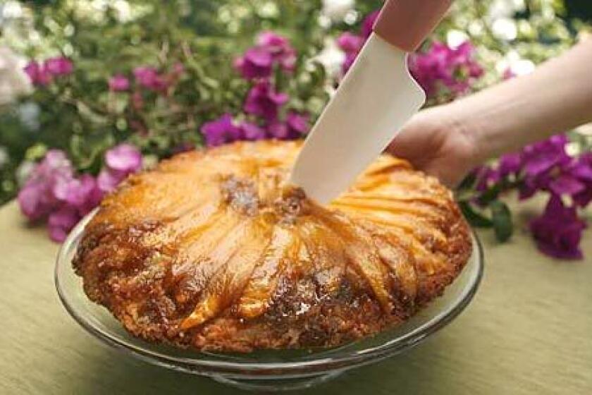 SAVING THE BEST FOR LAST: Bake slices of mangoes into an upside-down cake, to be served warm with whipped cream.