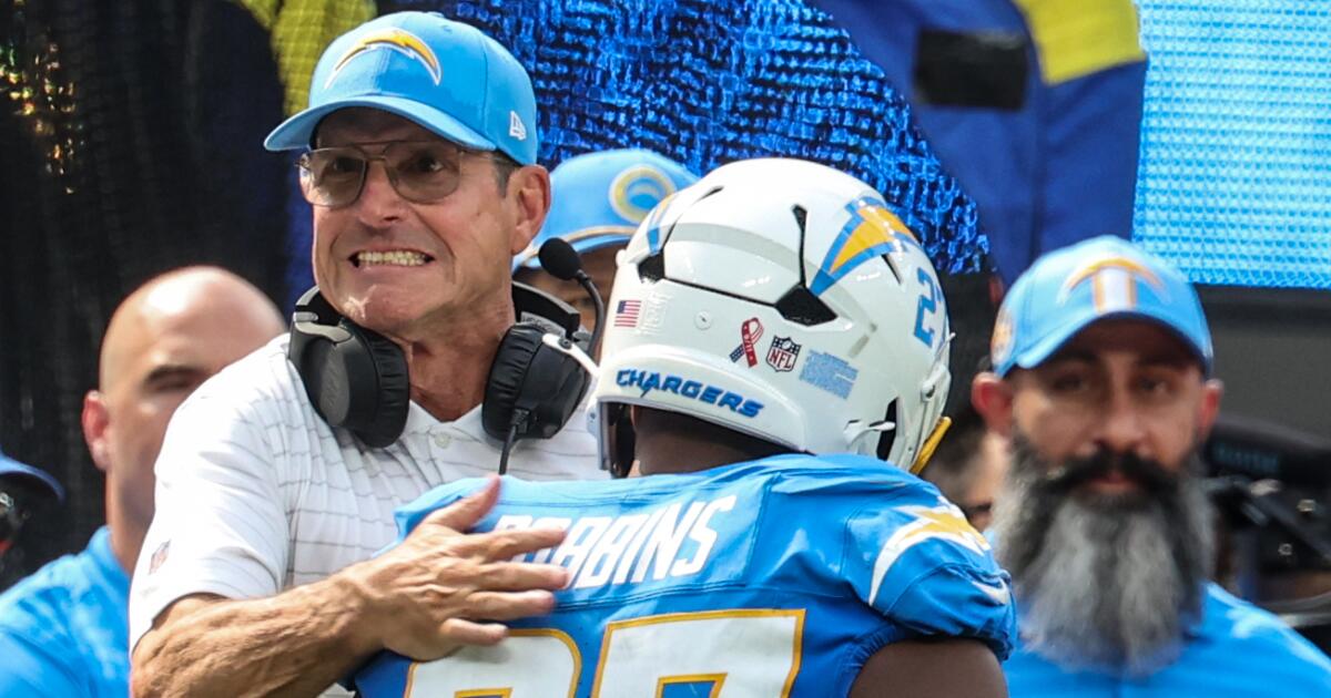 Jim Harbaugh’s reborn Chargers battle image of new coach