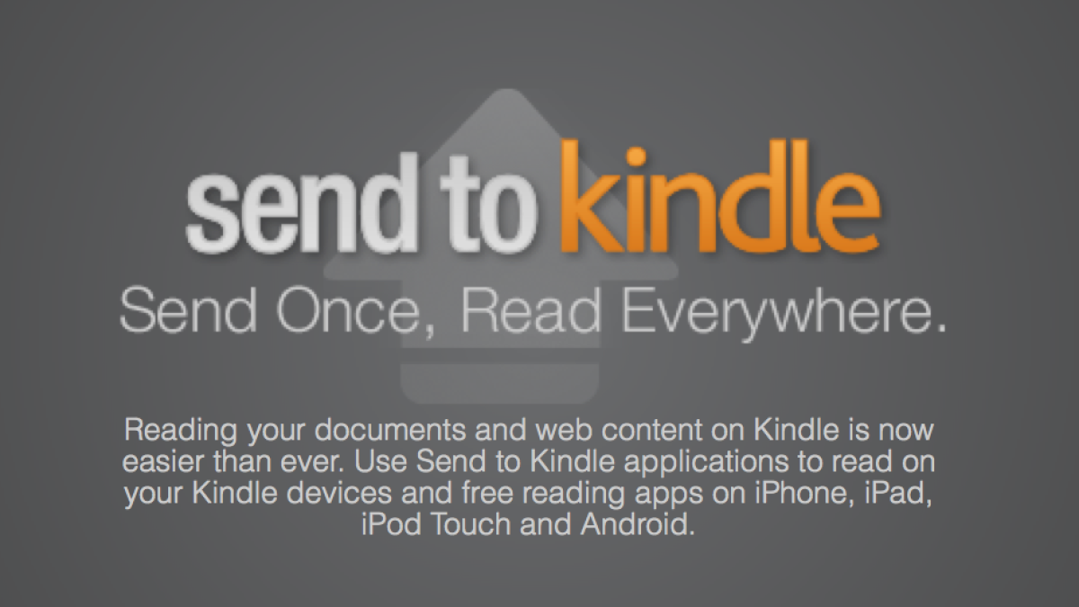 Send to kindle for pc