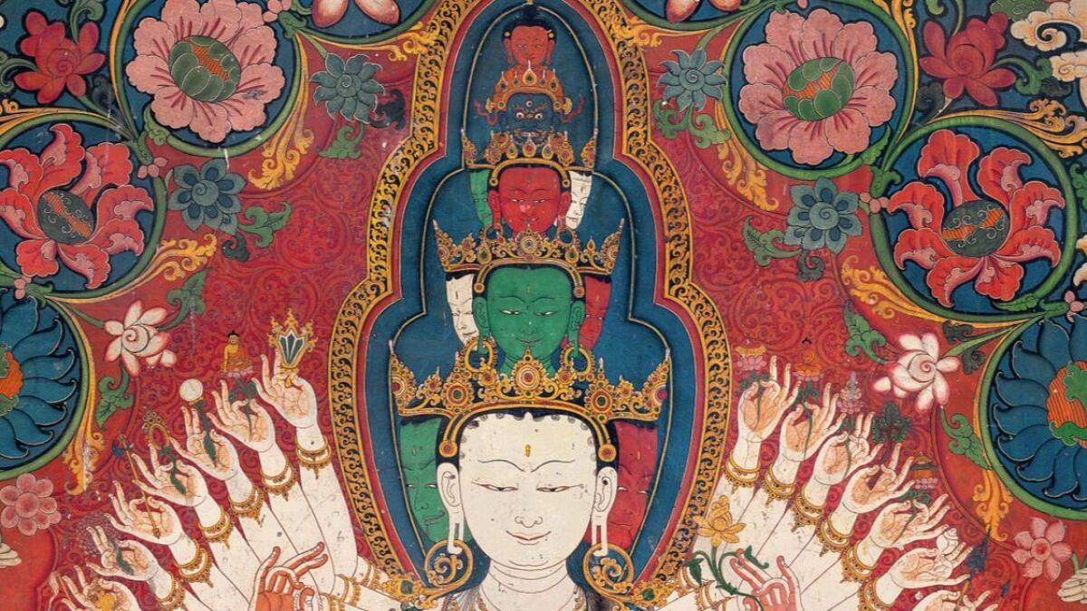 Detail of "Eleven-Headed Avalokiteshvara."