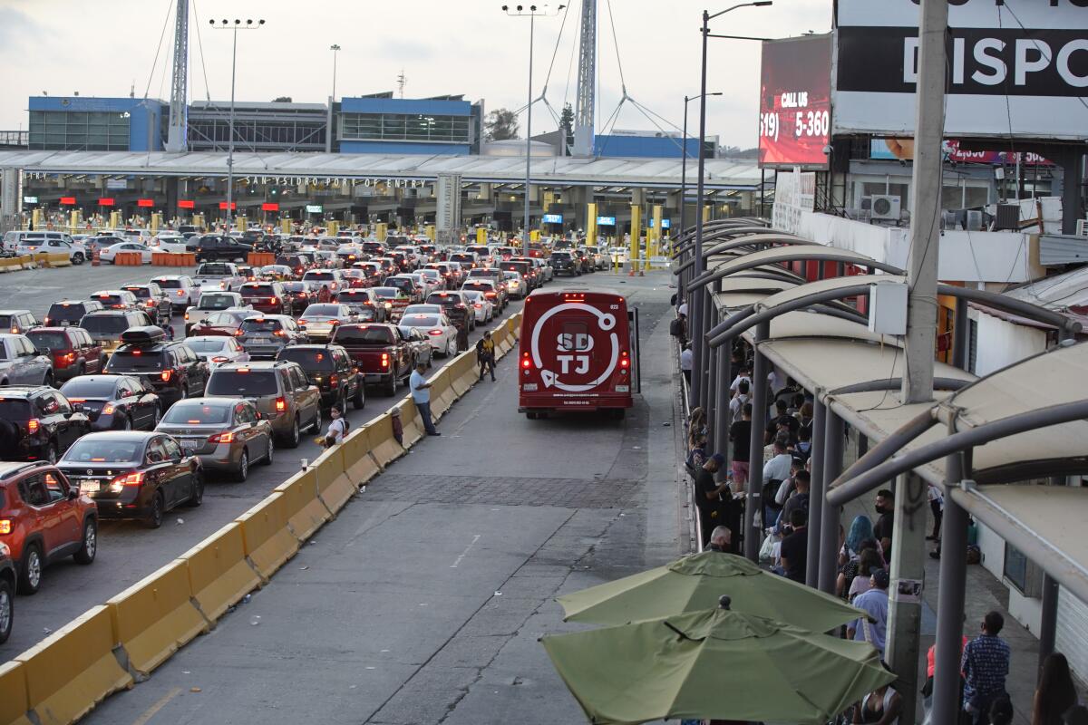 Traffic at the San Ysidro border crossing