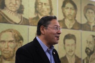 Bolivia's President Luis Arce speaks after an interview at the government palace, in La Paz, Bolivia, Friday, June 28, 2024, two days after Army troops stormed the palace in what Arce called a coup attempt. (AP Photo/Juan Karita)