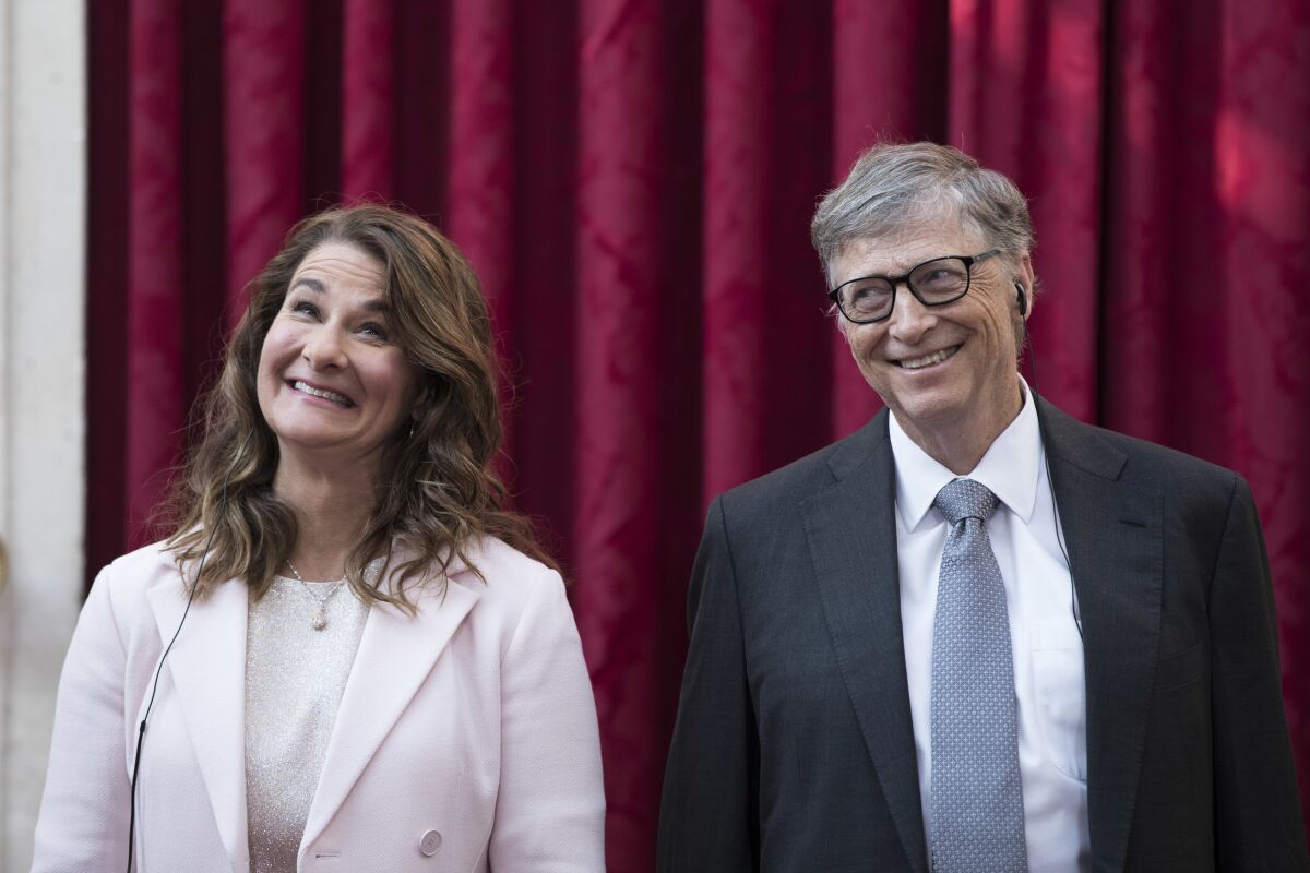 Melinda and Bill Gates in 2017. 
