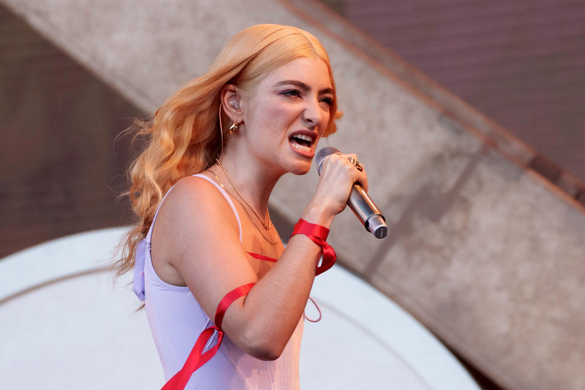 Lorde performs at the Glastonbury Festival in Somerset, England, in 2022.