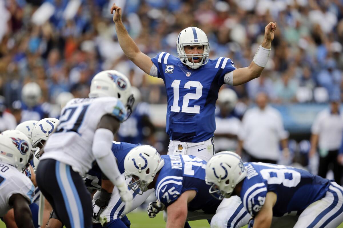 Andrew Luck 'questionable' for Colts' game against Jaguars on Sunday - Los  Angeles Times