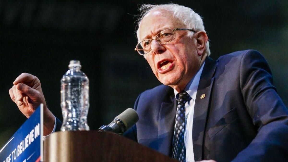 Sen. Bernie Sanders, seen campaigning in the Democratic primary on March 4, 2016, announced Feb. 19 that he is running for president in 2020.