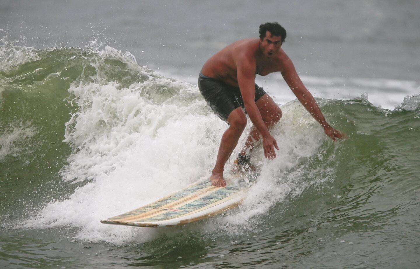 Surfing Hanalei Bay