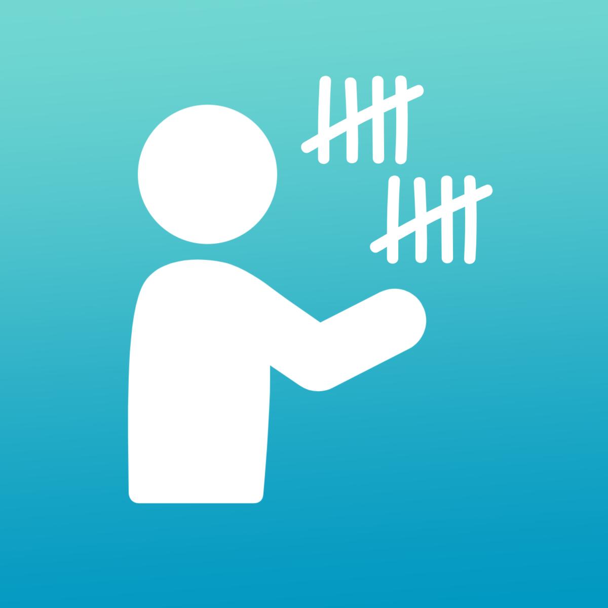 Pictogram of person counting to 10