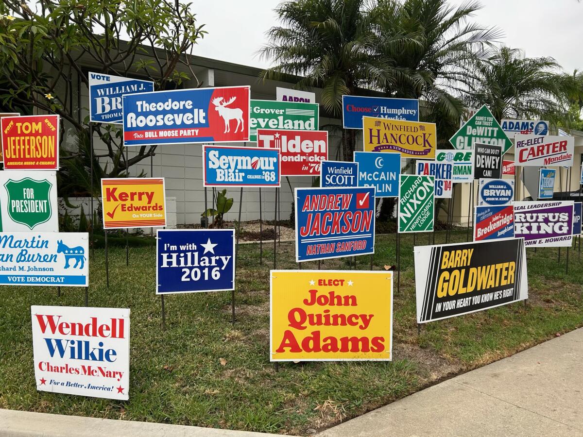 The names of "unelected candidates" appear in Nina Katchadourian's public art installation.