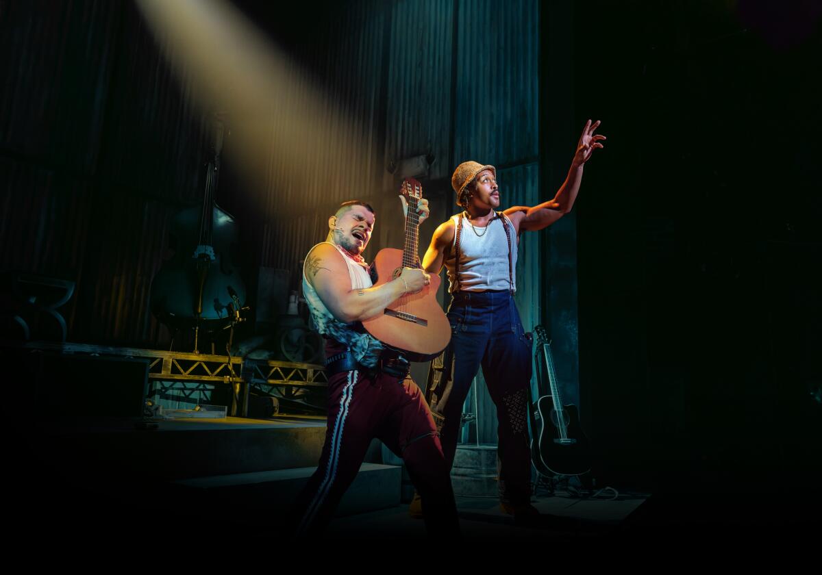 Brian Quijada, left, and Nygel D. Robinson successful "Mexodus."
