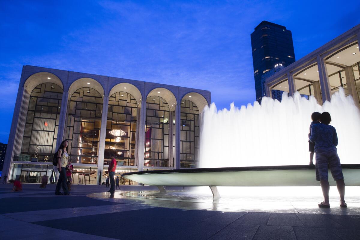 A view of the Metropolitan Opera House at Lincoln Center in New York.