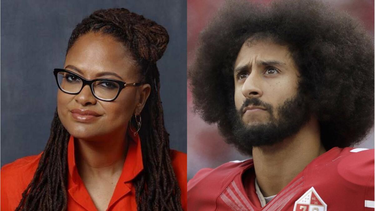 Filmmaker Ava DuVernay and athlete/activist Colin Kaepernick.
