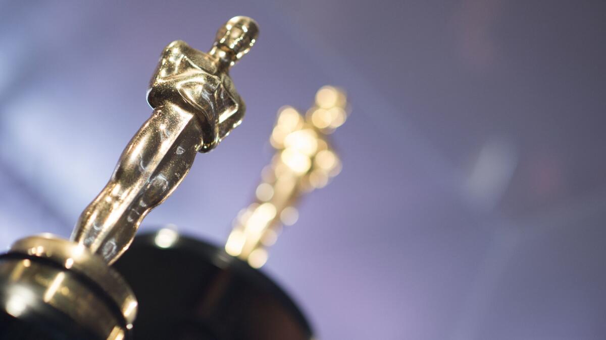 Oscar statuettes are displayed in Hollywood on March 1.