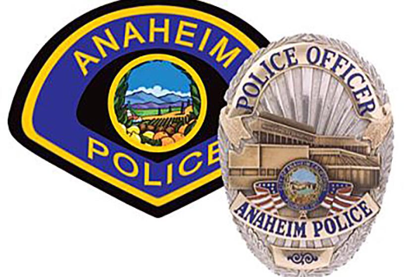 Anaheim Police Department patch and badge