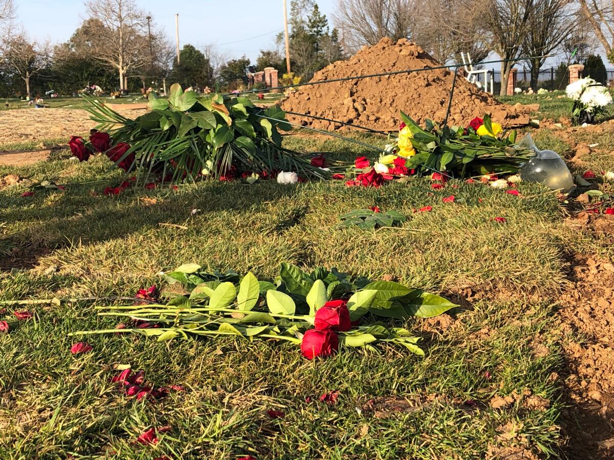 The unmarked grave in Sacramento of Nawres Waleed Hamid, the U.S. contractor killed in Iraq.