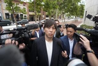 Ippei Mizuhara, the former interpreter for the Los Angeles Dodgers baseball star Shohei Ohtani, arrives at federal court in Los Angeles, Tuesday, June 4, 2024. Mizuhara is scheduled to plead guilty Tuesday to bank and tax fraud in a sports betting case where he is expected to admit to stealing nearly $17 million from the Japanese baseball player. (AP Photo/Damian Dovarganes)