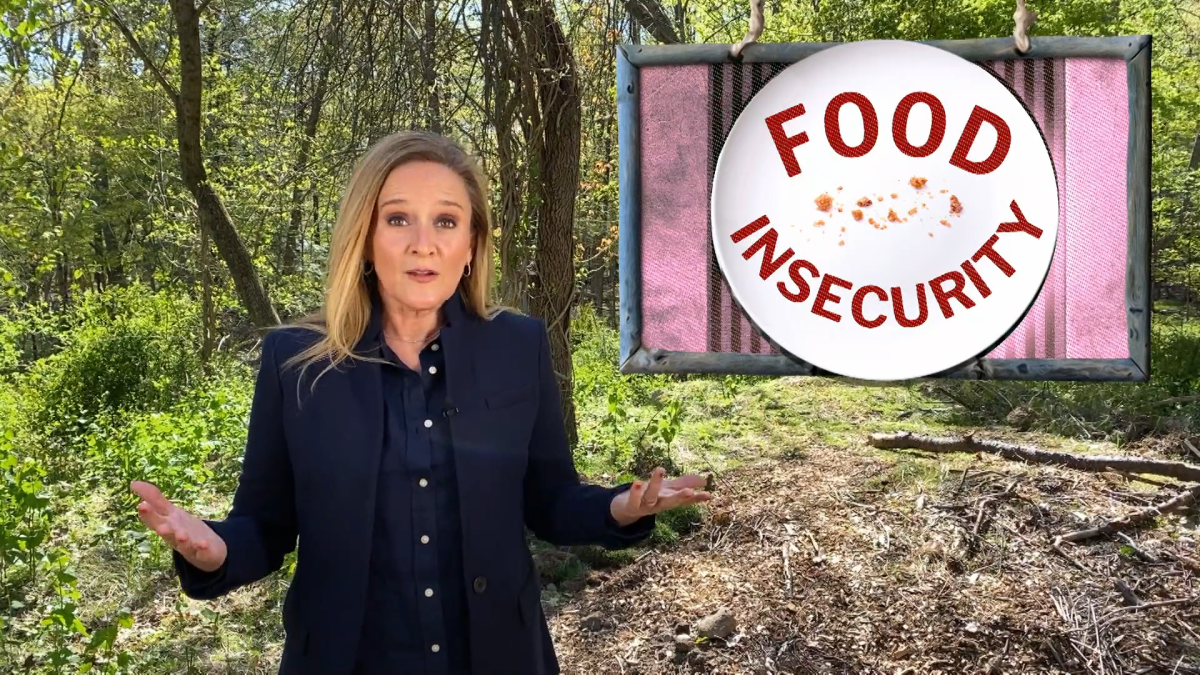 During the pandemic, Samantha Bee was shooting "Full Frontal" outdoors in upstate New York.