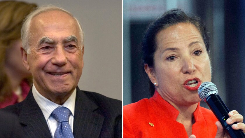 Eleni Kounalakis, right, has benefited from donations her father Angelo Tsakopoulos, left, made to a political action committee boosting her campaign.