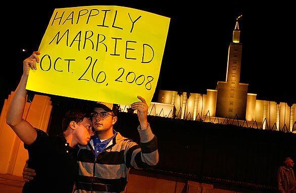 Couple protest Proposition 8