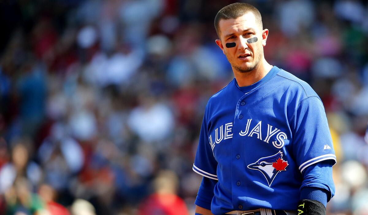 Toronto Blue Jays' Troy Tulowitzki reacts during the third inning against the Boston Red Soxon Sept. 7.