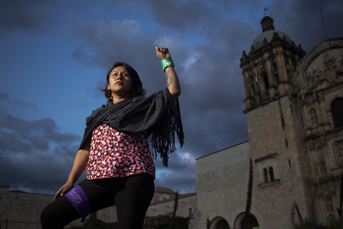 Abortion rights activist Viri Bautista poses for a portrait.