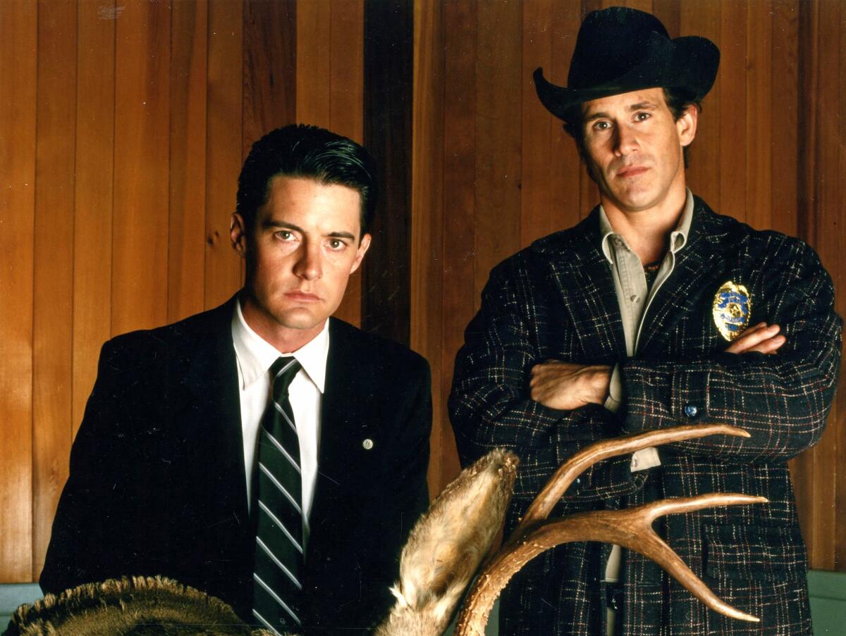 Kyle MacLaughlin, left, and Michael Ontkean in "Twin Peaks."