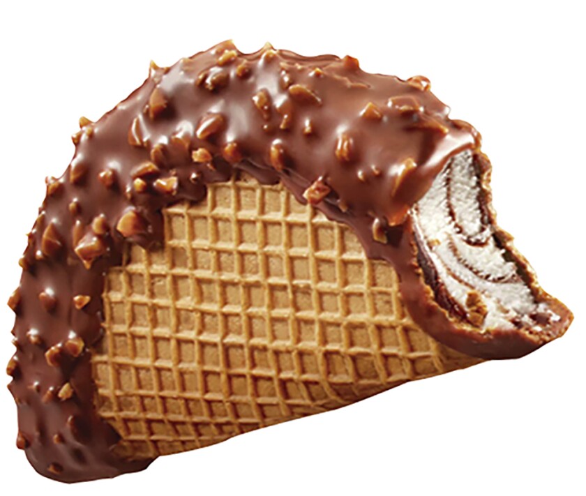 This undated photo provided by Unilever shows the Choco Taco.