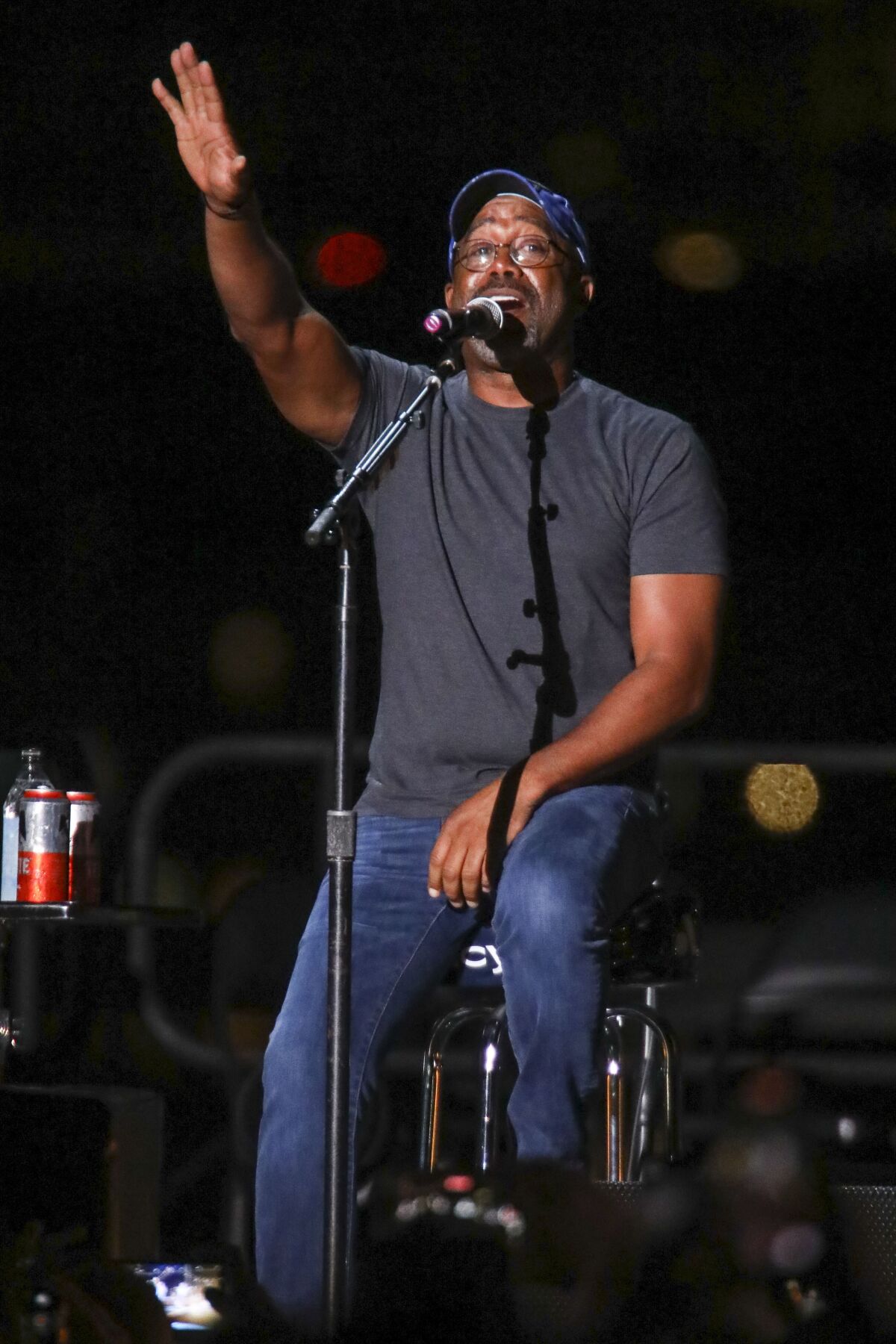 Darius Rucker performs at Audacy's "Stars and Strings" 9/11 benefit event at Pier 17 on Saturday, Sept. 11, 2021, in New York. (Photo by Andy Kropa/Invision/AP)