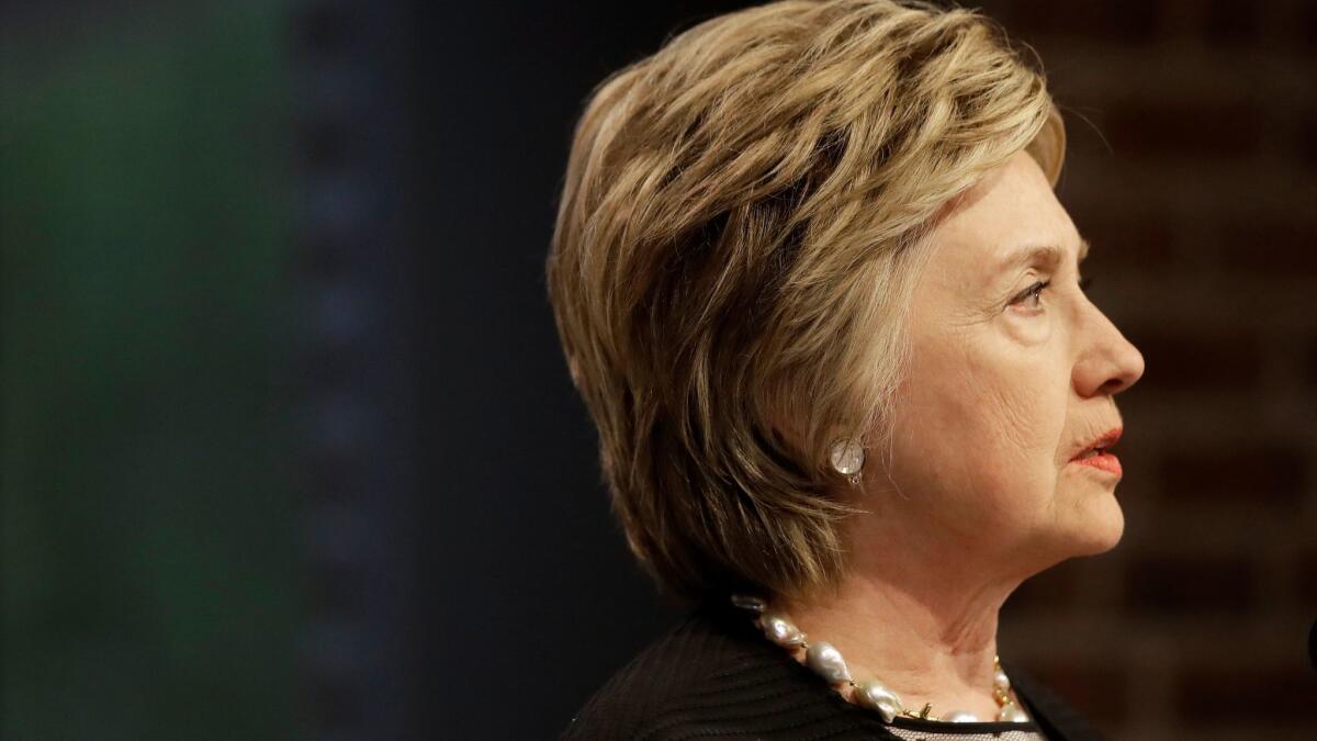 Former Democratic presidential candidate Hillary Clinton