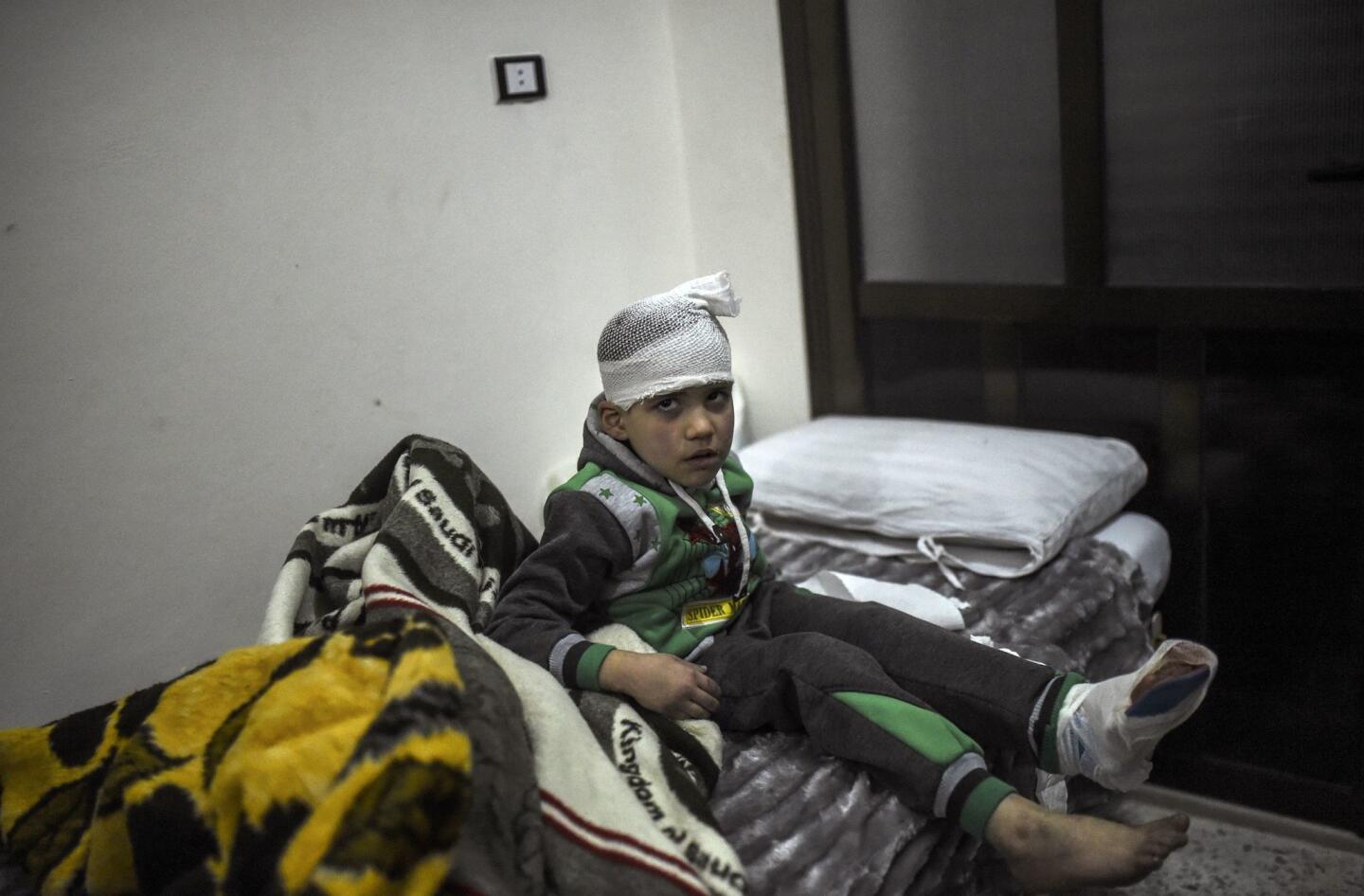 Syrian boy in hospital