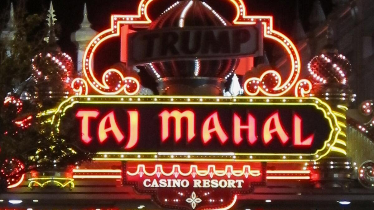The Trump Taj Mahal casino in Atlantic City, N.J., filed for bankruptcy in 2014.