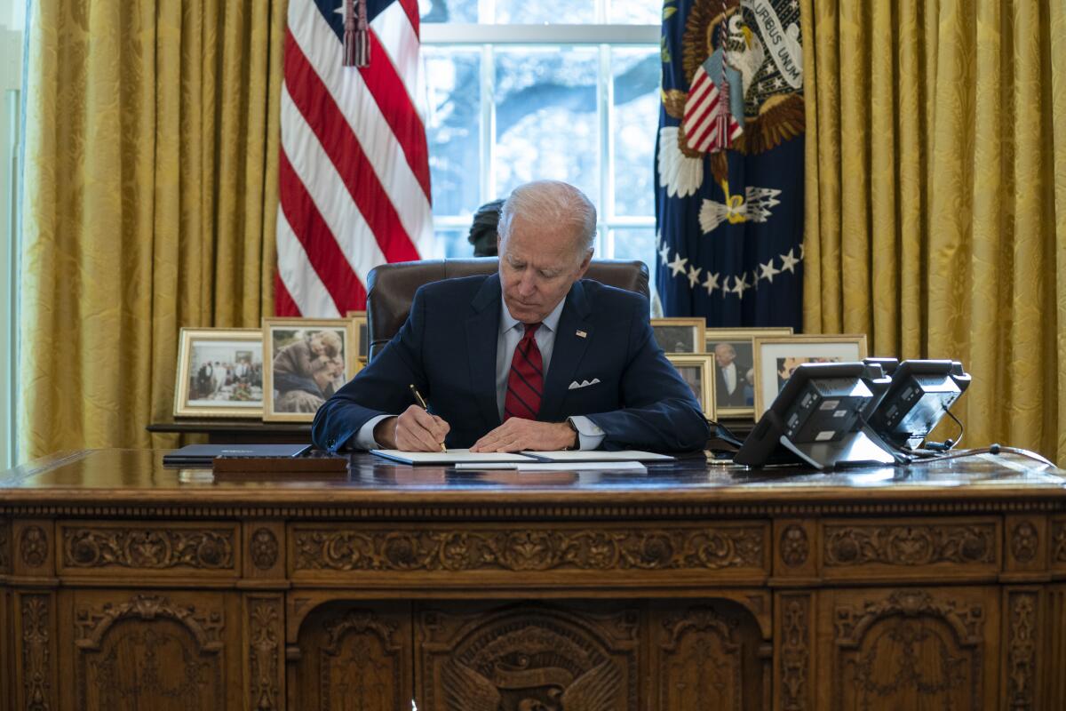 Fotografía de archivo del 28 de enero de 2021 del presidente Joe Biden 