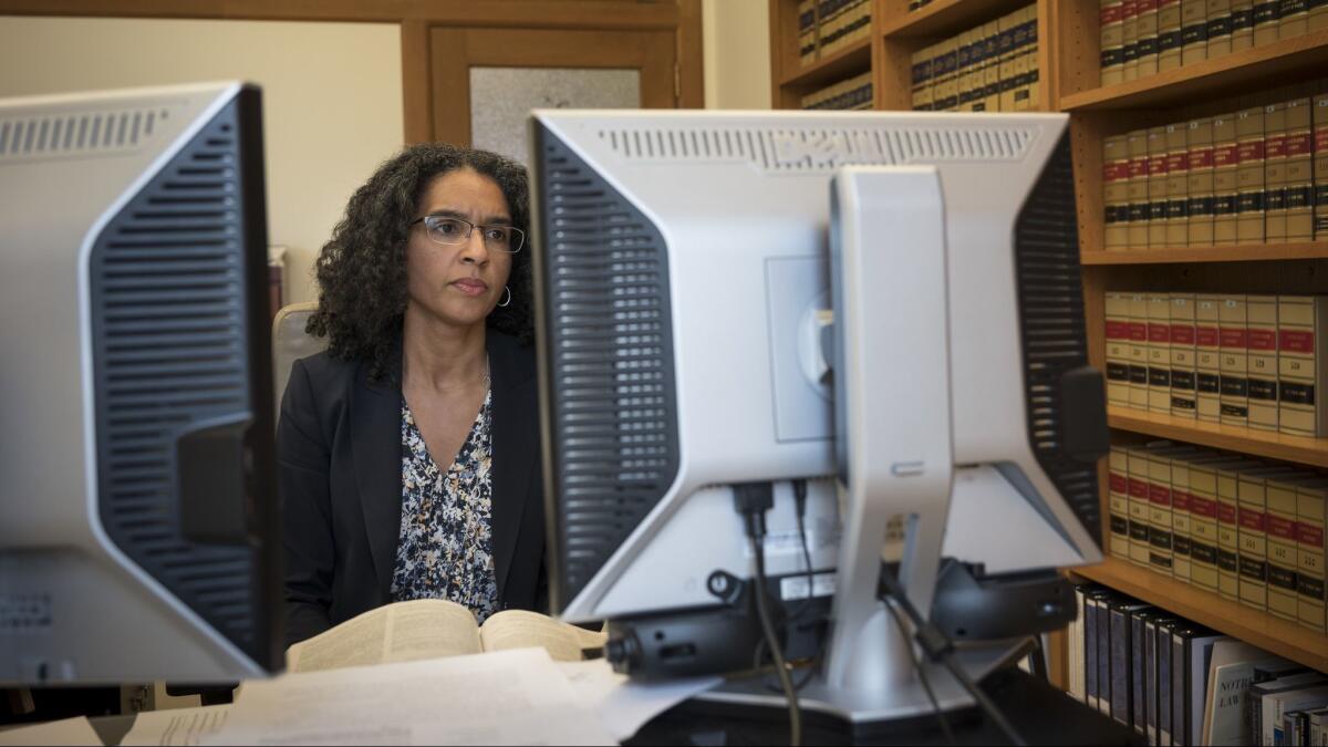 Justice Leondra Kruger works in her downtown San Francisco office.