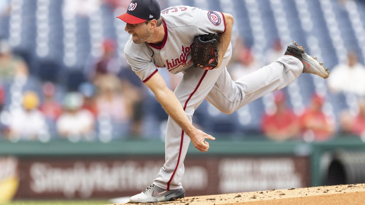 Charitybuzz: Washington Nationals Pitcher Max Scherzer Signed Jersey &  Outfielder Juan Soto Signed Baseball Bat