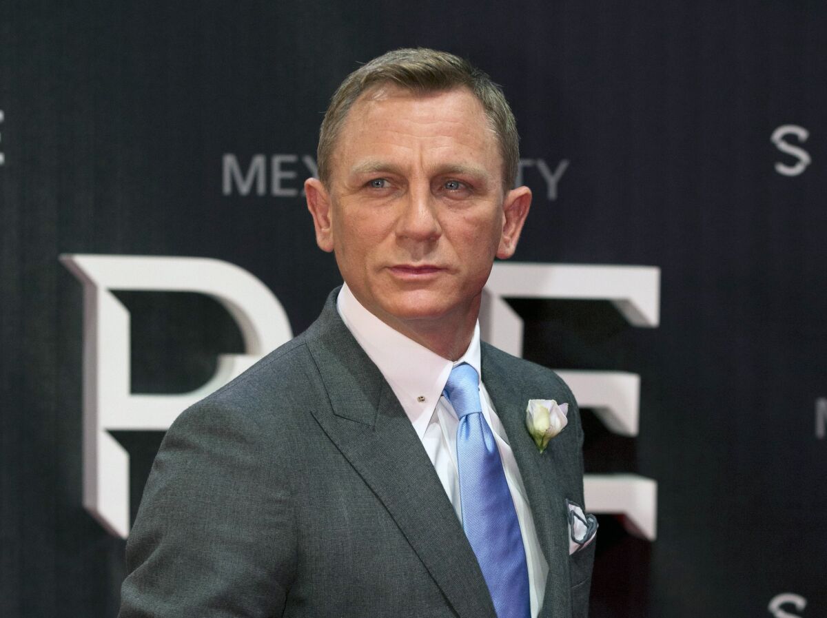 Daniel Craig at a premiere of the Bond film "Spectre" in 2015.