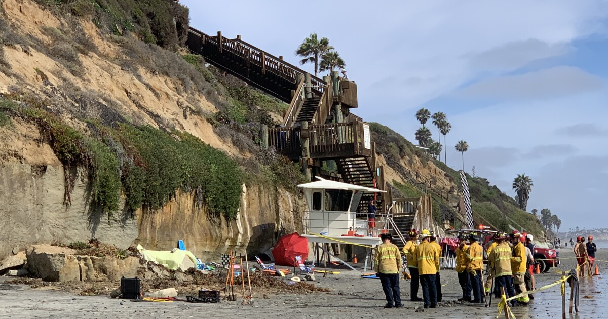 3 Killed At Grandview Beach When Bluff Collapses In