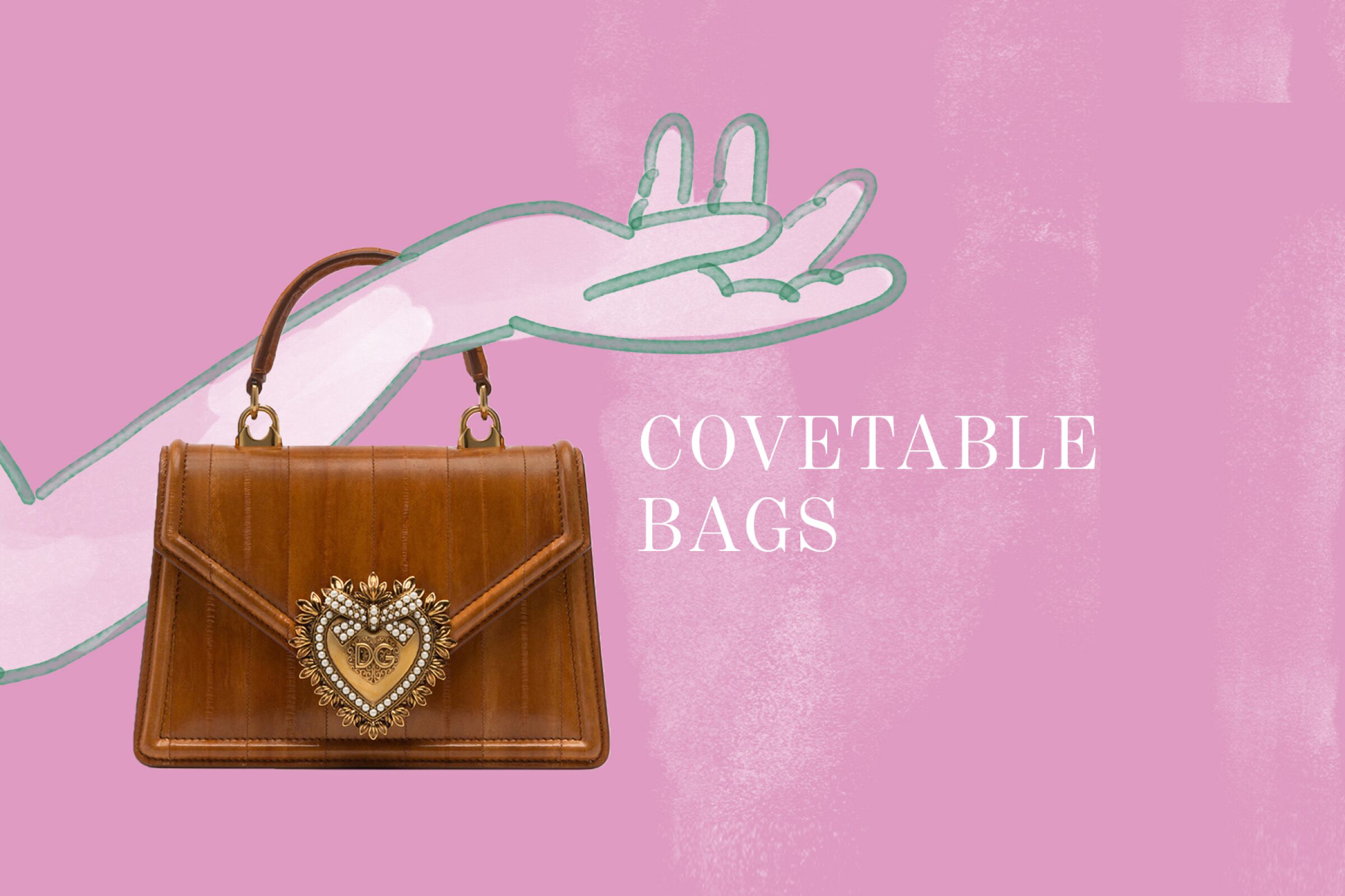 A photo illustration featuring a Dolce & Gabbana bag.