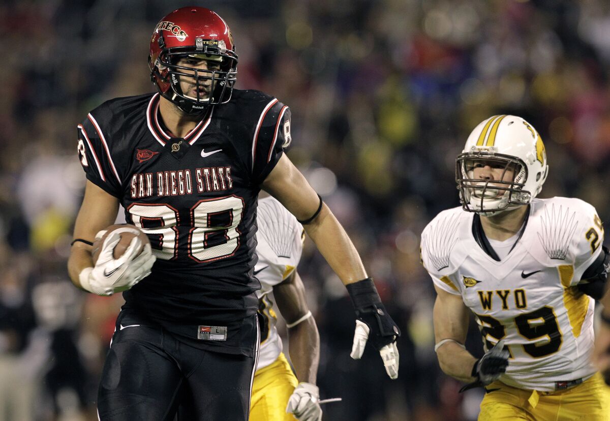 Gavin Escobar was a standout tight end at San Diego State from 2009-12 before embarking on a six-year NFL career.